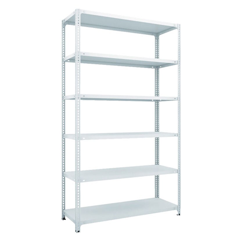 TRUSCO SBL型抗菌塗装セミボルトレス軽量棚 幅875×奥行600×高さ2100mm 6段 ホワイト 778-6824 [2]