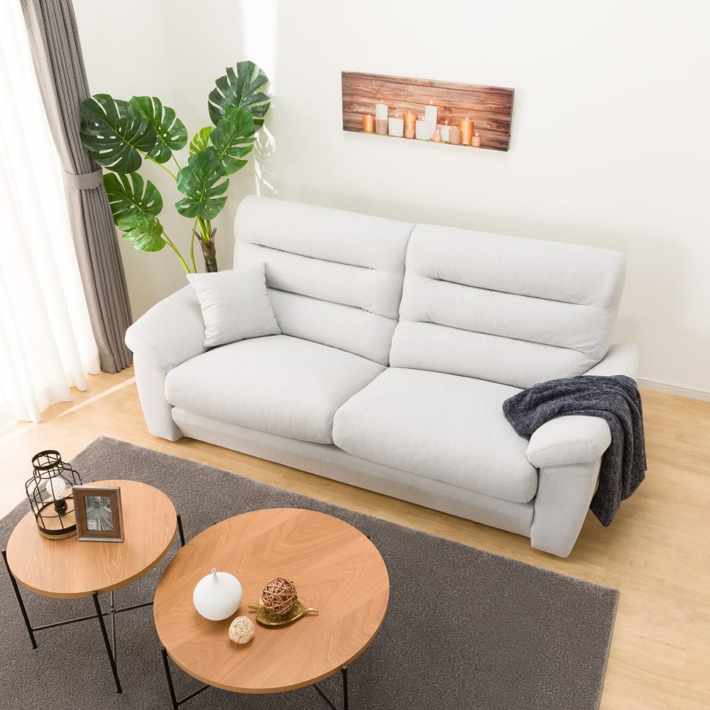 ３人用ソファ（クッション１個付）　３Ｐ　ＮＰ　ＢＳ１２　Ｓ−ＬＯ　ＮＳ　ＡＱ−ＬＧＹ　<N> [2]