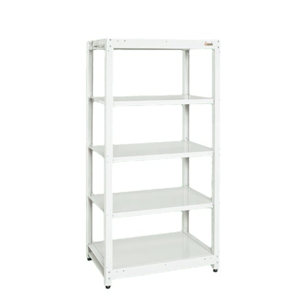 サカエ スチールラック 固定式 5段 業務用ラック 幅900×奥行615×高さ1800mm 耐荷重250kg/段 SKE-SLN9055W [4]