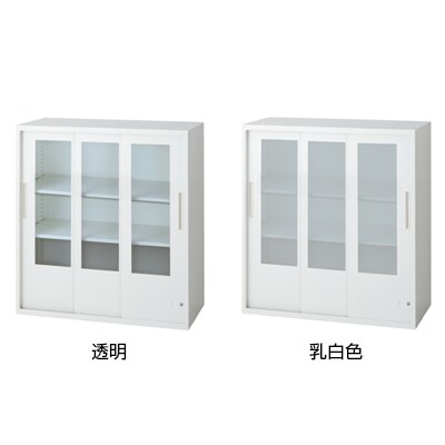 L6-G90SGN  | L6 3枚引違いガラス保管庫 L6-G90SGN  幅800×奥行400×高さ890mm プラス(PLUS) [2]