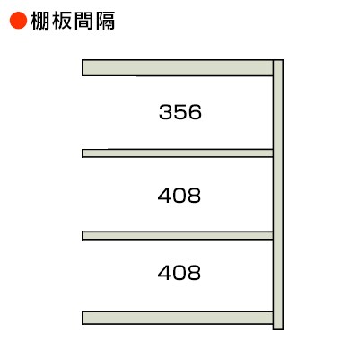 【追加/増設用】スチールラック 中量 300kg-増設 4段/幅1500×奥行450×高さ1500mm/KT-KRM-154515-C4 [3]