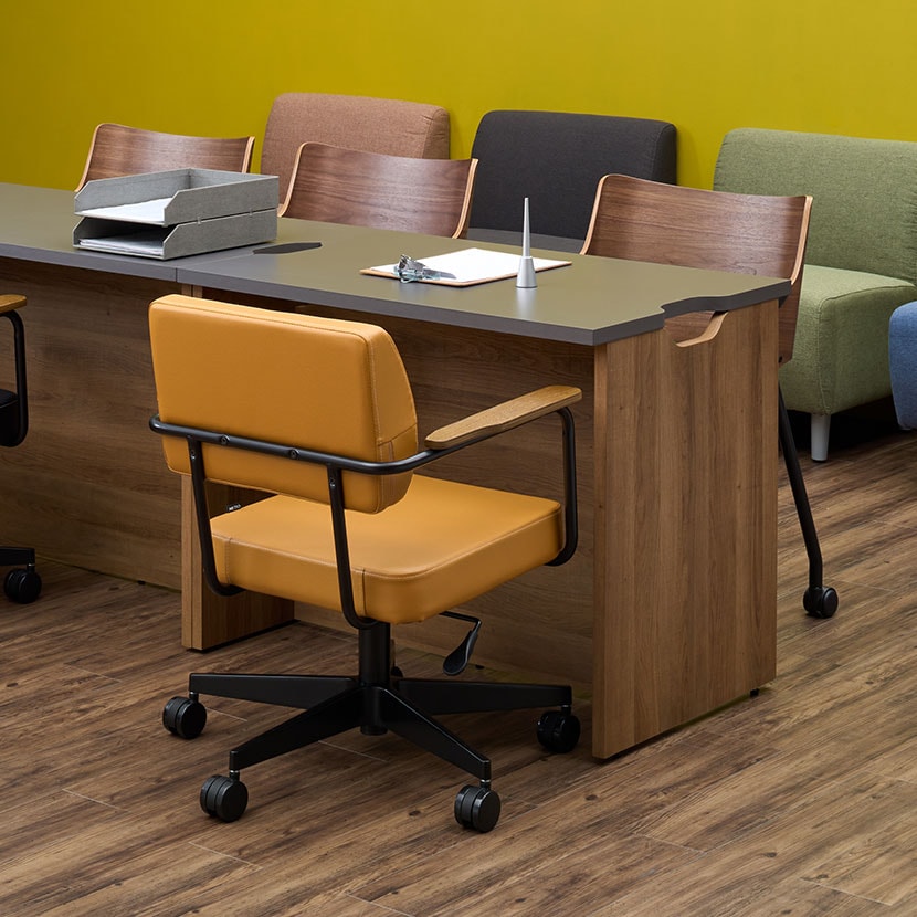 レモダ 木製ローカウンター 受付カウンター 接客 木製 幅900×奥行600×高さ700mm [2]