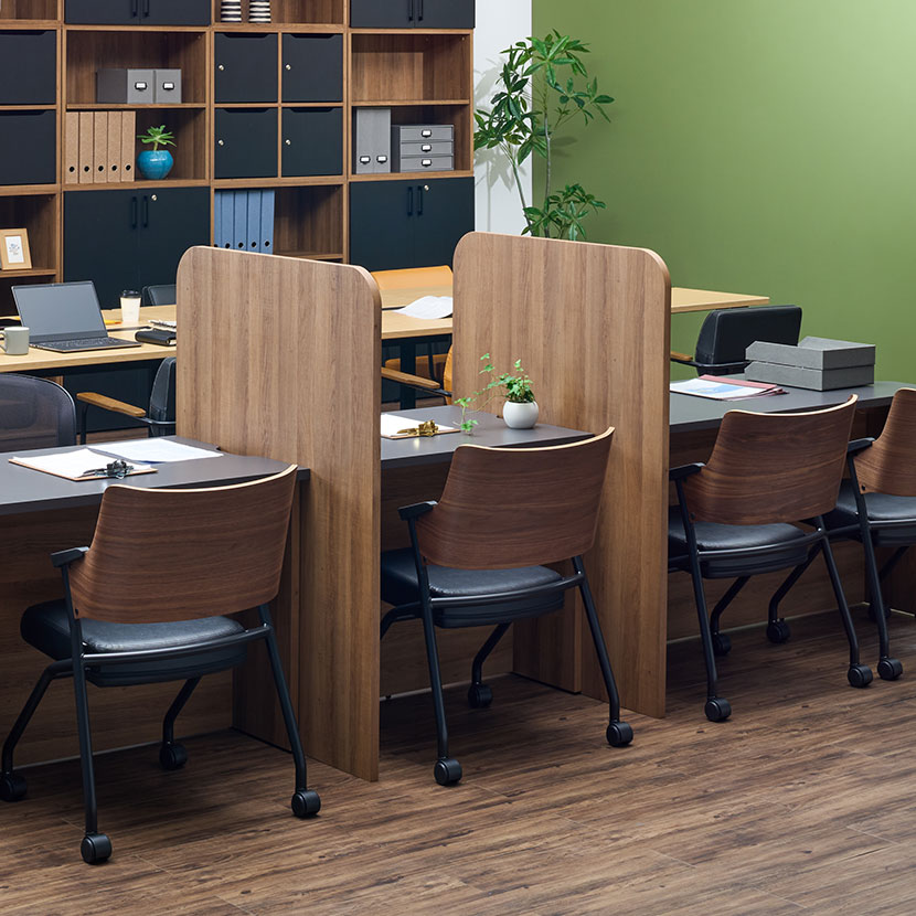 レモダ 木製ローカウンター 受付カウンター 接客 木製 幅900×奥行600×高さ700mm [3]