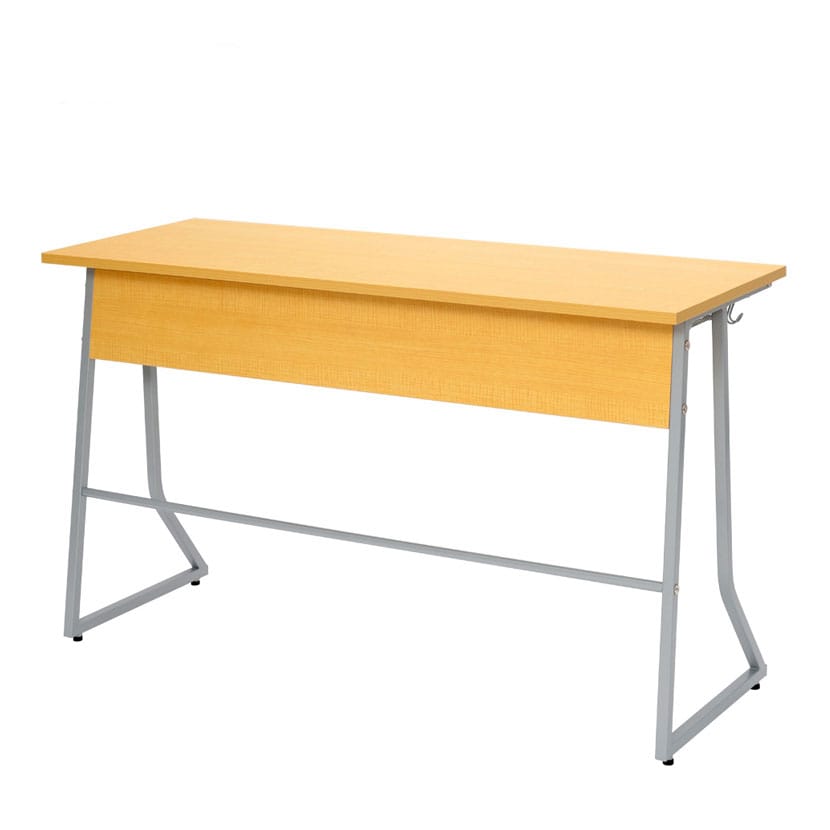 スモール研修用デスク3 RFJD3-1245N 2人用デスク セミナーテーブル 幅1200×奥行450×高さ700mm ループ脚 棚付き [4]