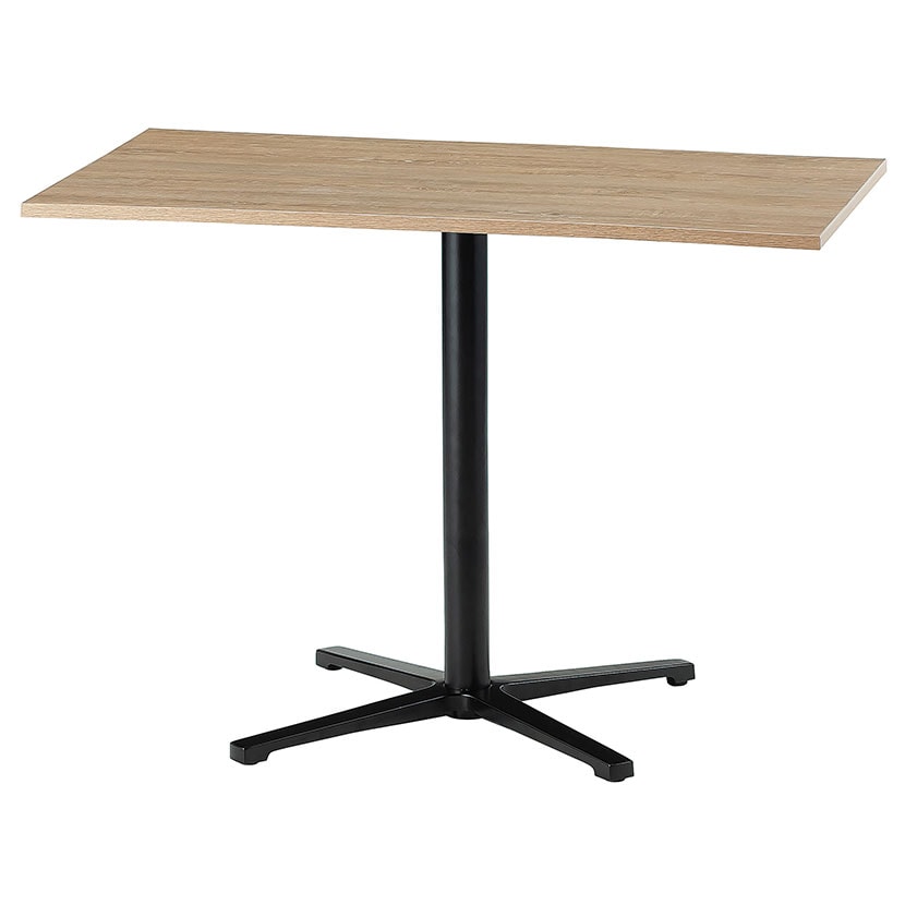 REV スクエアテーブル カフェテーブル 古木風天板+ブラックスチール脚 カジュアルなミーティングに 幅1000×奥行600×高さ720mm [5]