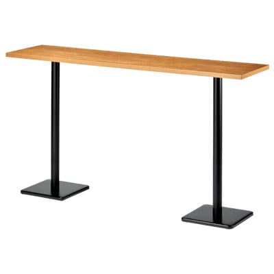 ハイテーブル RNK カウンターテーブル スタンディング 木製天板 ナチュラル 国産 幅1800×奥行450×高さ1000mm [5]