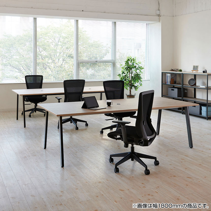 SOCIA ワークテーブル ミーティングテーブル 会議テーブル 日本製 抗菌・抗ウイルス天板採用 SIAA準拠 幅1100×奥行1100×高さ720mm / ASO-W1111B [3]