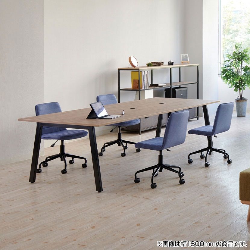 SOCIA ワークテーブル ミーティングテーブル 会議テーブル 日本製 抗菌・抗ウイルス天板採用 SIAA準拠 幅1100×奥行1100×高さ720mm / ASO-W1111B [4]