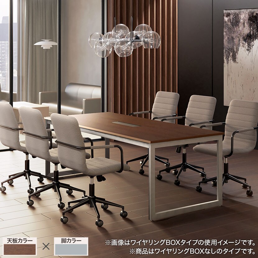 ミーティングテーブルQB 会議テーブル ワイヤリングBOXなしタイプ 指紋レス(一部カラー) 国産 幅1800×奥行1000×高さ720mm QB-1810 [5]