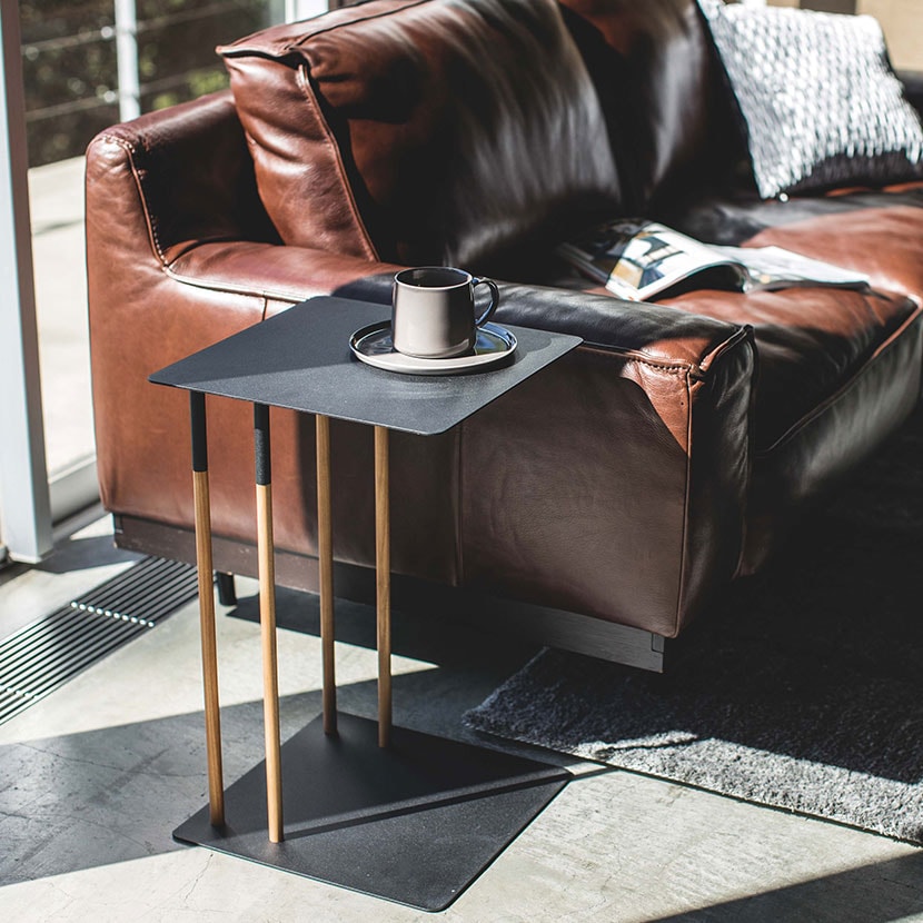 山崎実業 差し込みサイドテーブル プレーン 幅350×奥行350×高さ550mm [4]