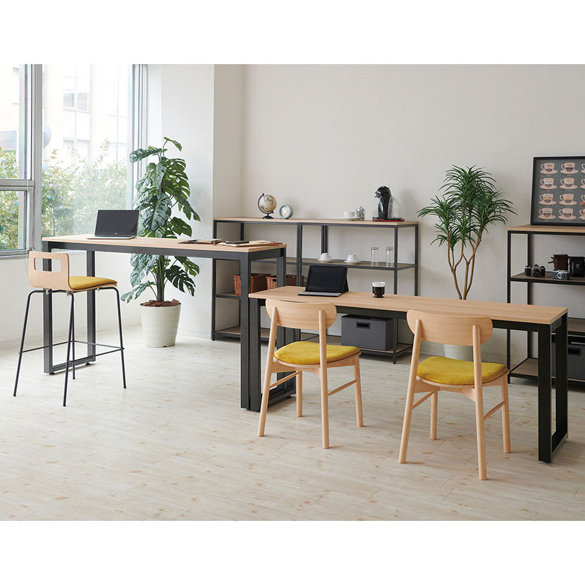 SOCIA ハイタイプカウンターテーブル ハイテーブル 日本製 抗菌・抗ウイルス天板採用 SIAA準拠 幅1800×奥行450×高さ1000mm / ASO-HCT1845B [3]