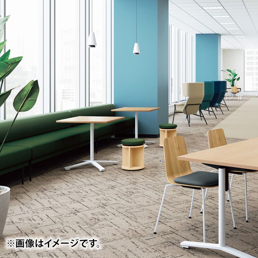 コクヨ VIENA ビエナ ミーティングテーブル フラップテーブル 台形 単柱脚 塗装脚 キャスター脚 ショート脚 幅860×奥行788×高さ720mm MT-VD87FE6AMT1 [4]