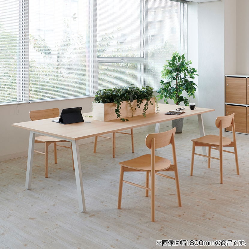SOCIA ワークテーブル ミーティングテーブル 会議テーブル 日本製 抗菌・抗ウイルス天板採用 SIAA準拠 幅1100×奥行1100×高さ720mm / ASO-W1111W [4]