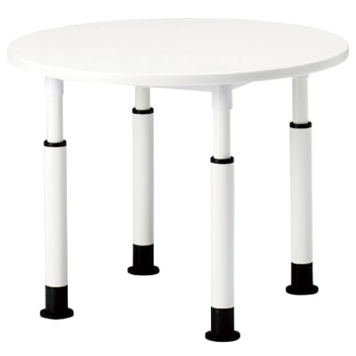 高さ調節テーブル EHL 児童 塾 学校 教育施設向け ラチェット昇降式 丸型 抗菌天板 国産 直径1200×高さ580・640・700mm [5]