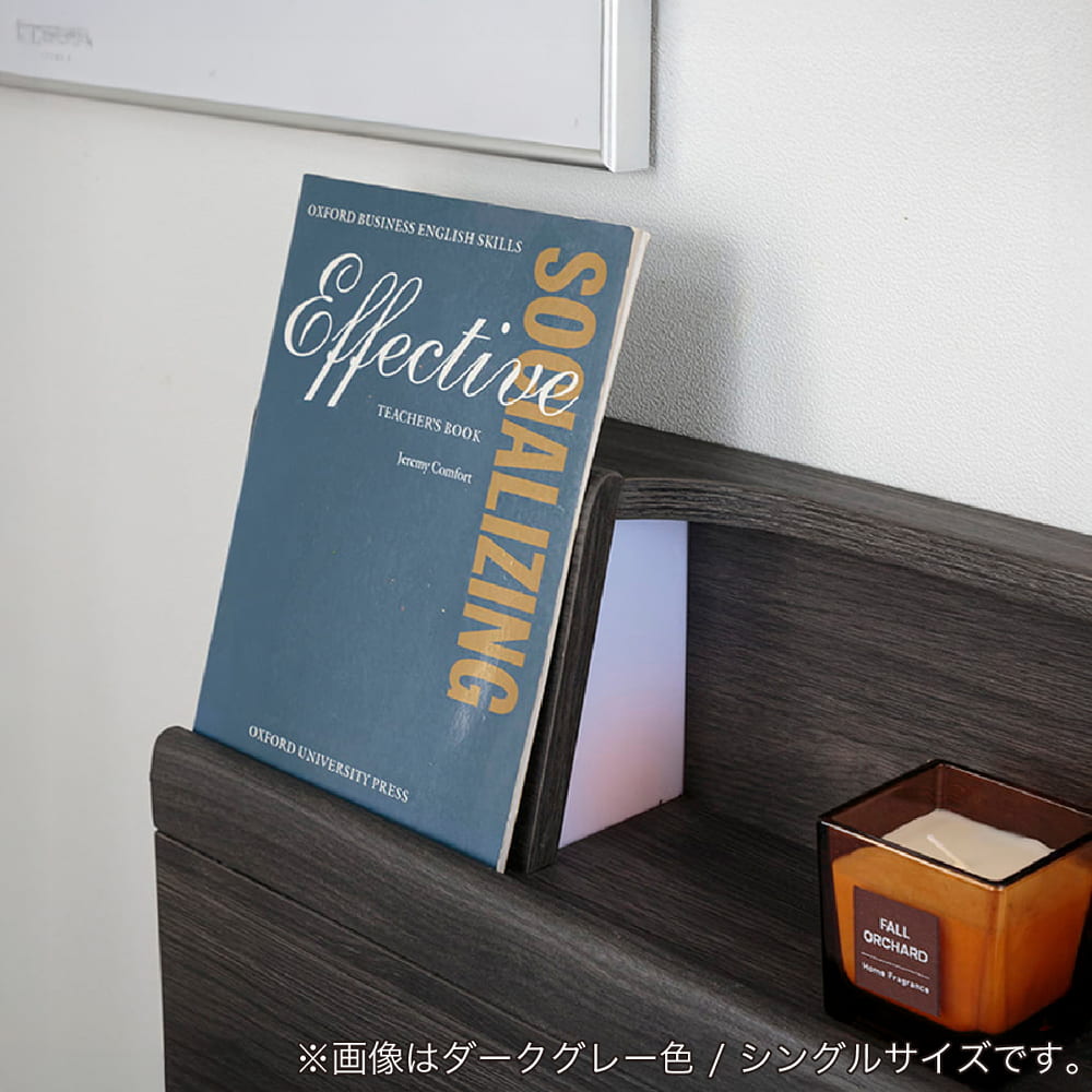 ワイドダブルベッドフレーム　サミール　ＬＧＹ※マットレス別売 [5]