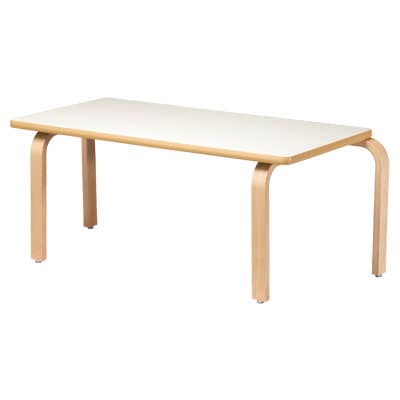 児童・塾・学校向け 木製ローテーブル 積み重ね可能 長方形 国産 幅1200×奥行600×高さ320mm [4]