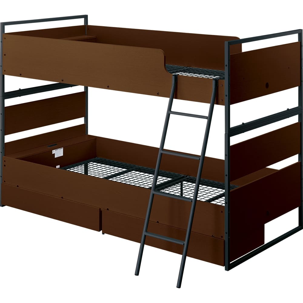 二段ベッド　デニッシュＢＣ０１　ＭＢＲ／ＢＫ　<N> [2]