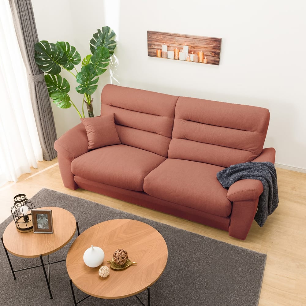 ３人用ソファ（クッション１個付）　３Ｐ　ＮＰ　ＢＳ１２　Ｓ−ＬＯ　ＮＳ　ＡＱ−ＲＥ　<N> [2]