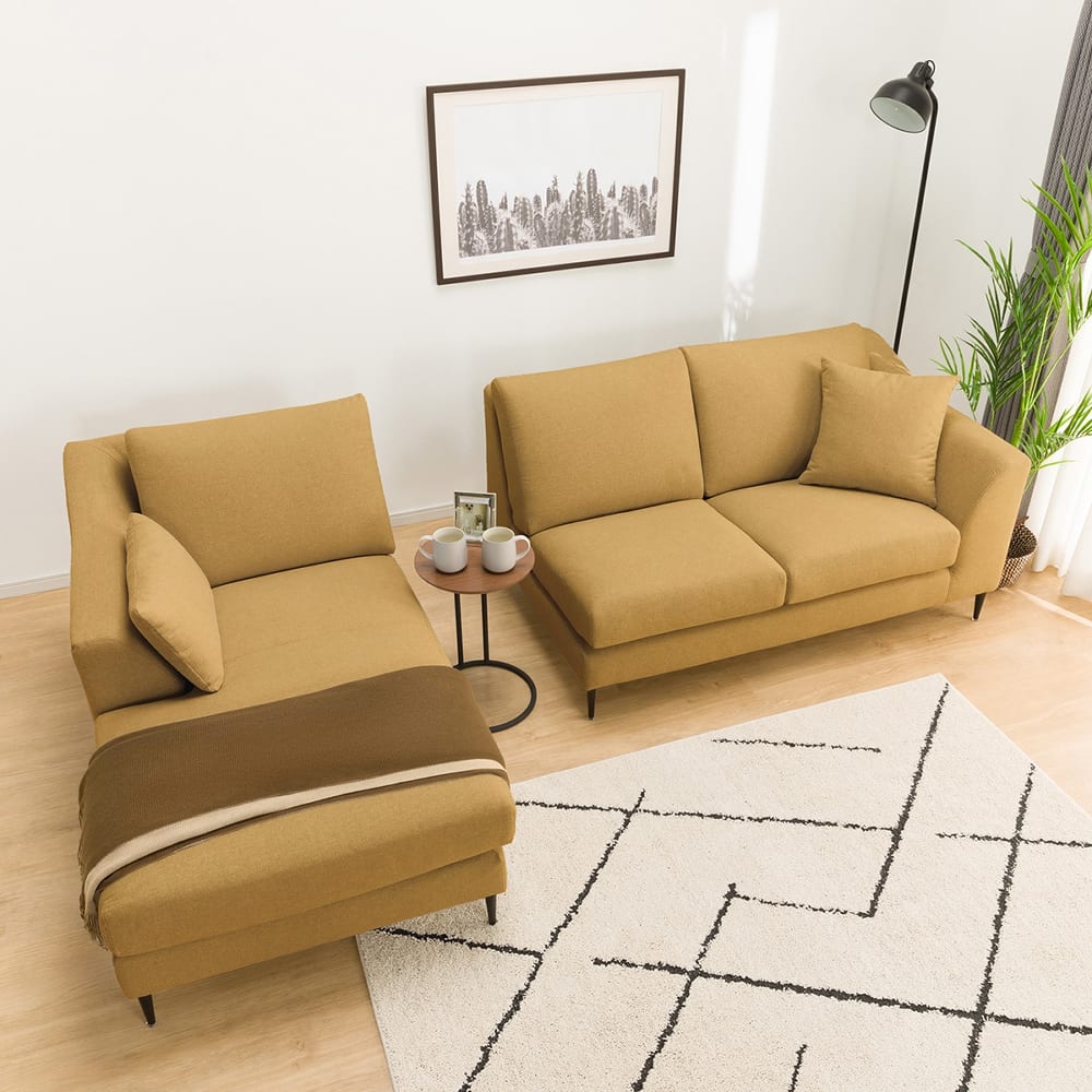 布張り 右カウチソファ(Nポケット BS15 RC AQ-YE) <N> [3]