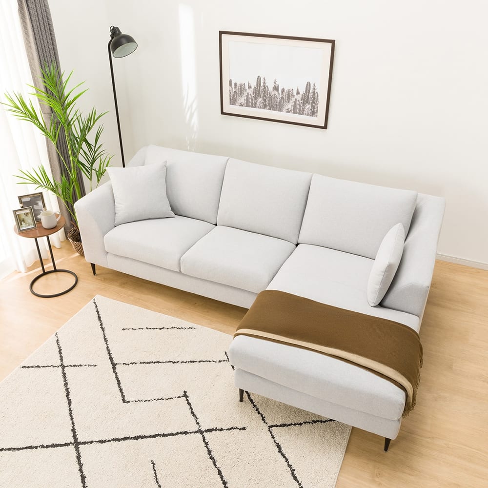 布張り 左カウチソファ(Nポケット BS15 LC Nシールド-LGY) <N> [2]