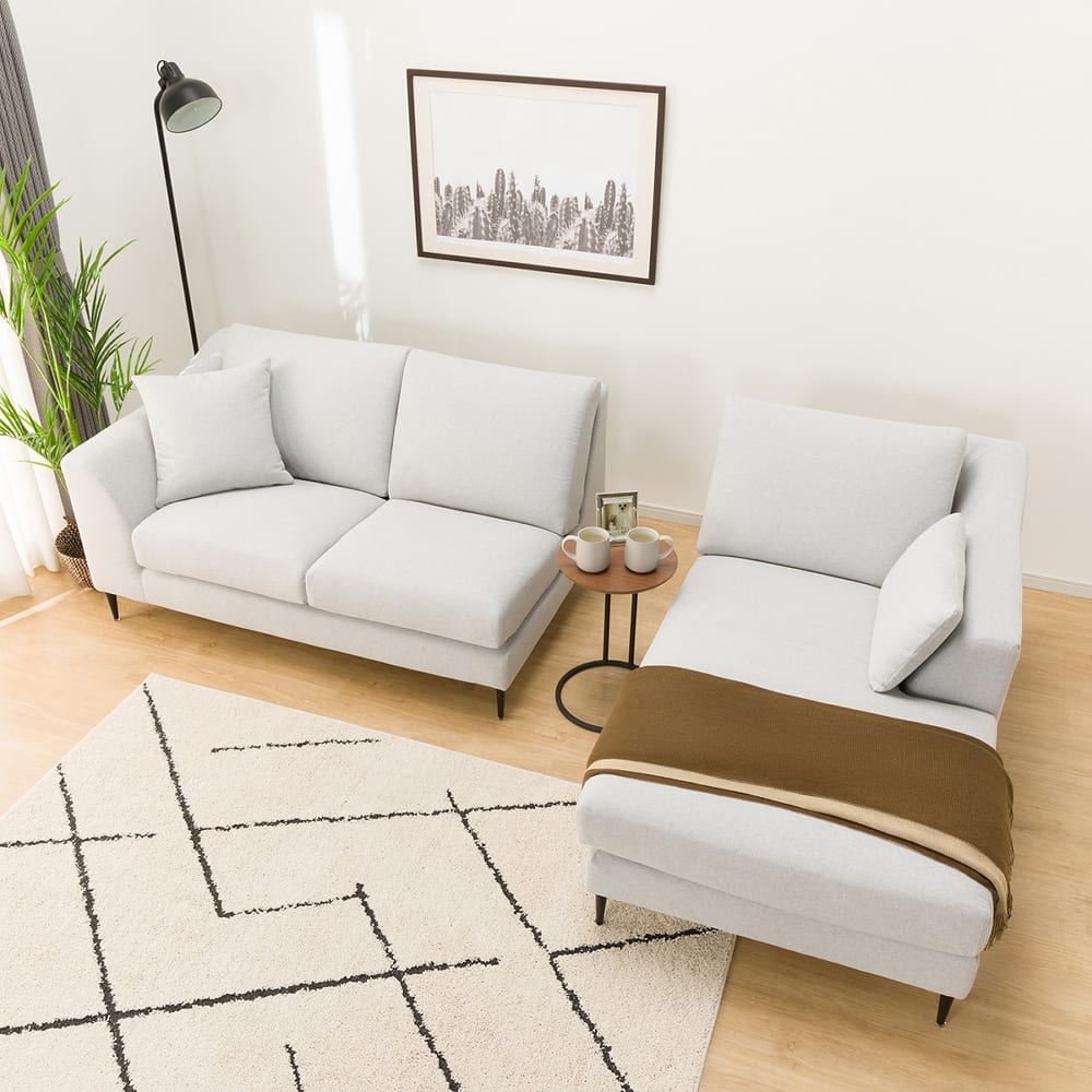 布張り 左カウチソファ(Nポケット BS15 LC Nシールド-LGY) <N> [3]