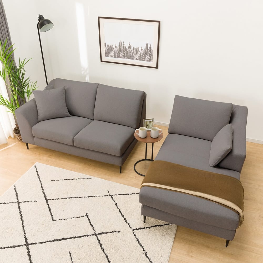 布張り 左カウチソファ(Nポケット BS15 LC Nシールド-MGY) <N> [3]