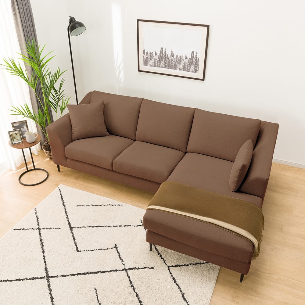 布張り 左カウチソファ(Nポケット BS15 LC Nシールド-BR) <N> [2]