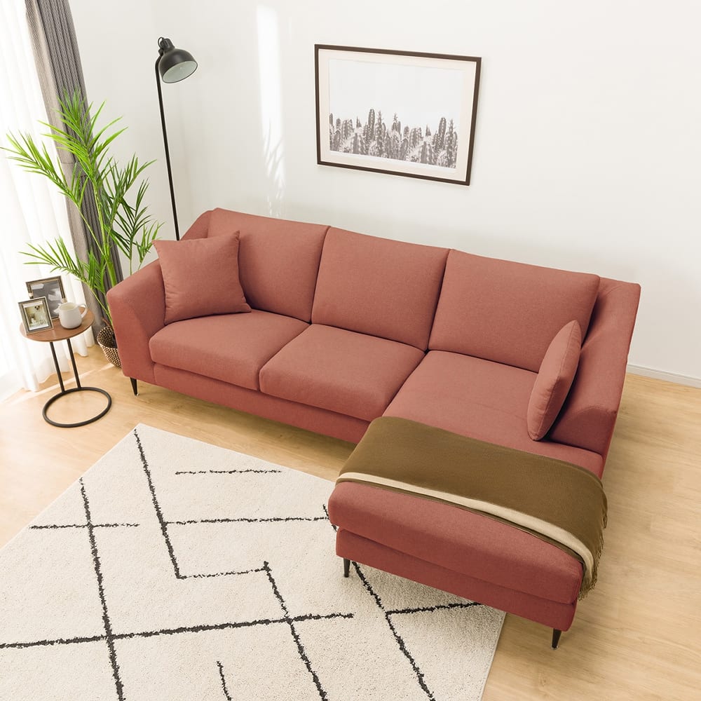 布張り 左カウチソファ(Nポケット BS15 LC Nシールド-RE) <N> [2]