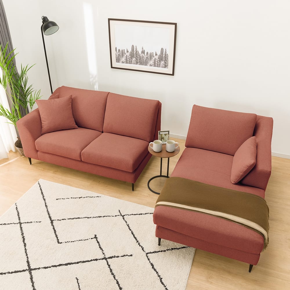 布張り 左カウチソファ(Nポケット BS15 LC Nシールド-RE) <N> [3]