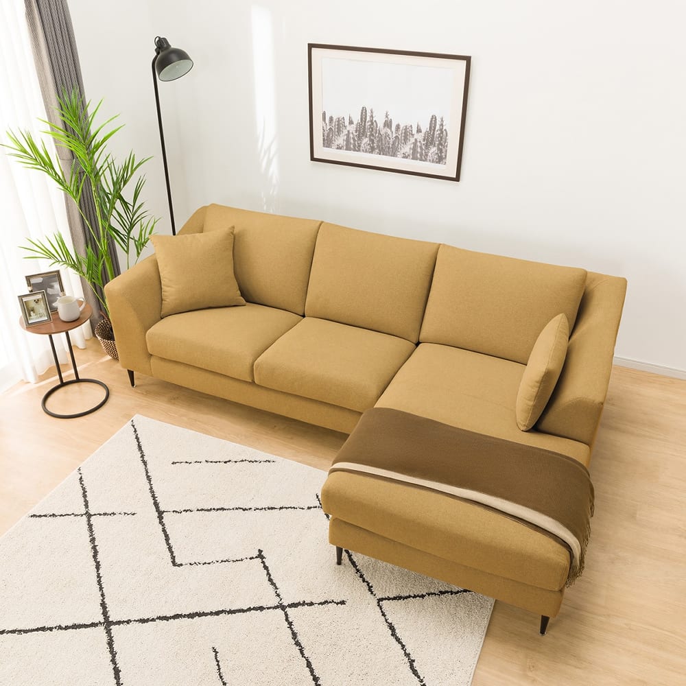 布張り 左カウチソファ(Nポケット BS15 LC Nシールド-YE) <N> [2]