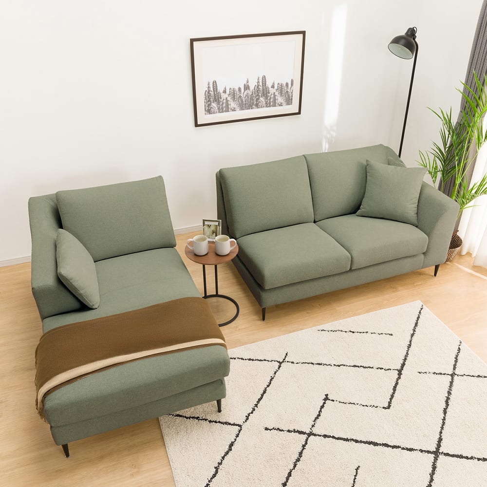 布張り 右カウチソファ(Nポケット BS15 RC Nシールド-YGR) <N> [3]