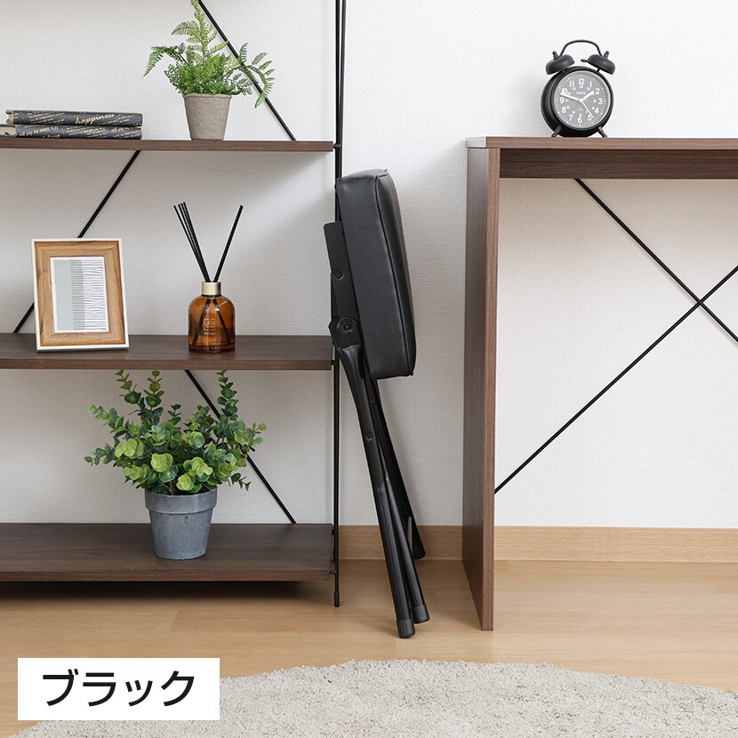 【4脚セット】ワイドチェアー バーディ 幅広折りたたみチェア 余裕の座り心地 らくらく収納 幅445×奥行320×座面高さ490mm [4]