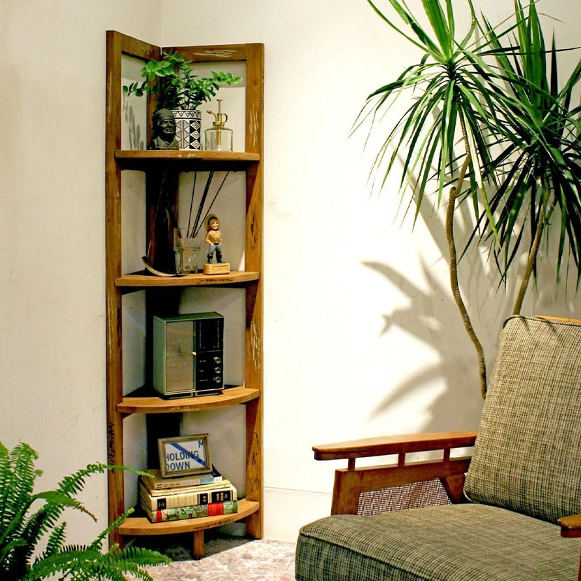 ACME Furniture トロイ コーナーシェルフ L 4段 コーナーラック オープンラック 幅350×奥行350×高さ1500mm TROY CORNER SHELF L [2]