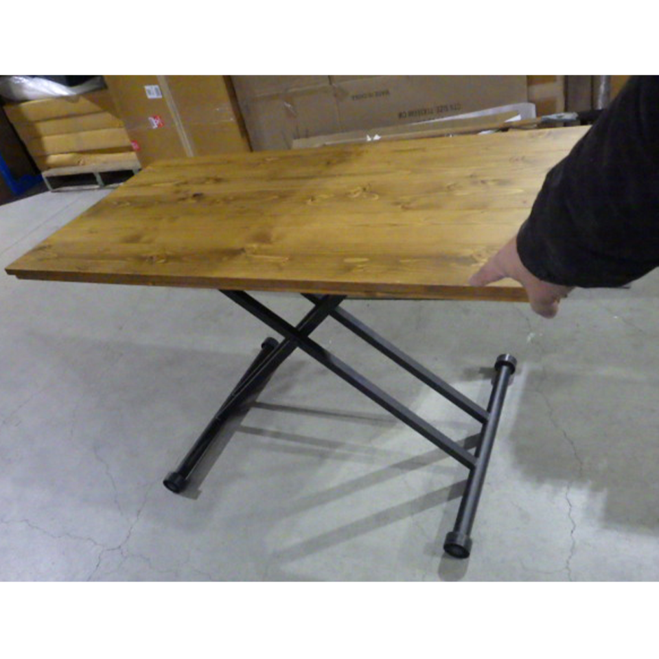 【アウトレット】リフトテーブルBF8163【送料無料】ナチュラル／ブラック [2]