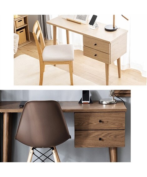 北欧風ナチュラルデスク&イームズチェアセット [3]