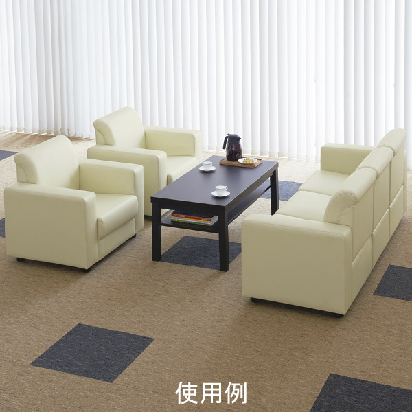 アスプルンド ビンデンソファ2 右肘用 ブラック 1脚 幅700mm  応接ソファ PVCレザー張地 組み合わせタイプ [5]