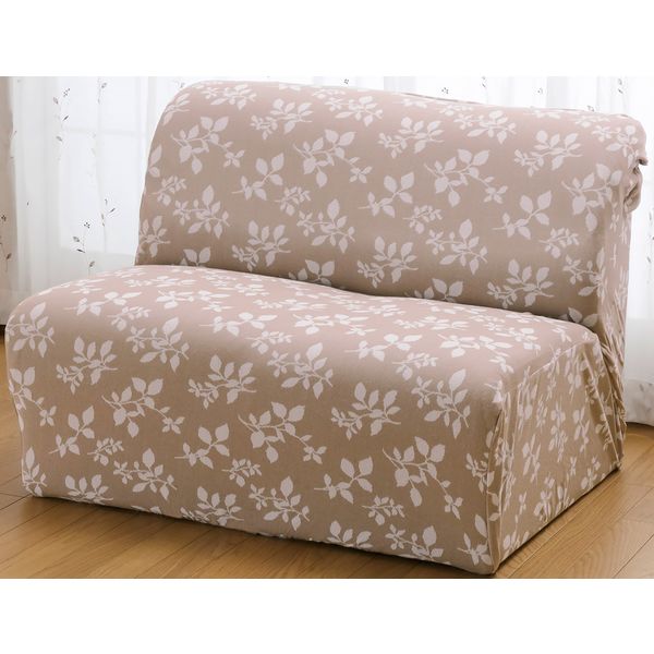 グ～ンと伸びるフィット式ソファカバーブラウン 2人掛用 肘無し 幅800～1300mm 奥行800～900mm 高さ850mm（直送品） [3]