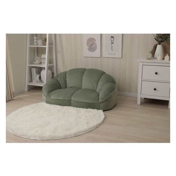 セルタン シェルソファ 1.5人掛 ベロア 幅1150mm グリーン MS01-720GRN 1台（直送品） [2]