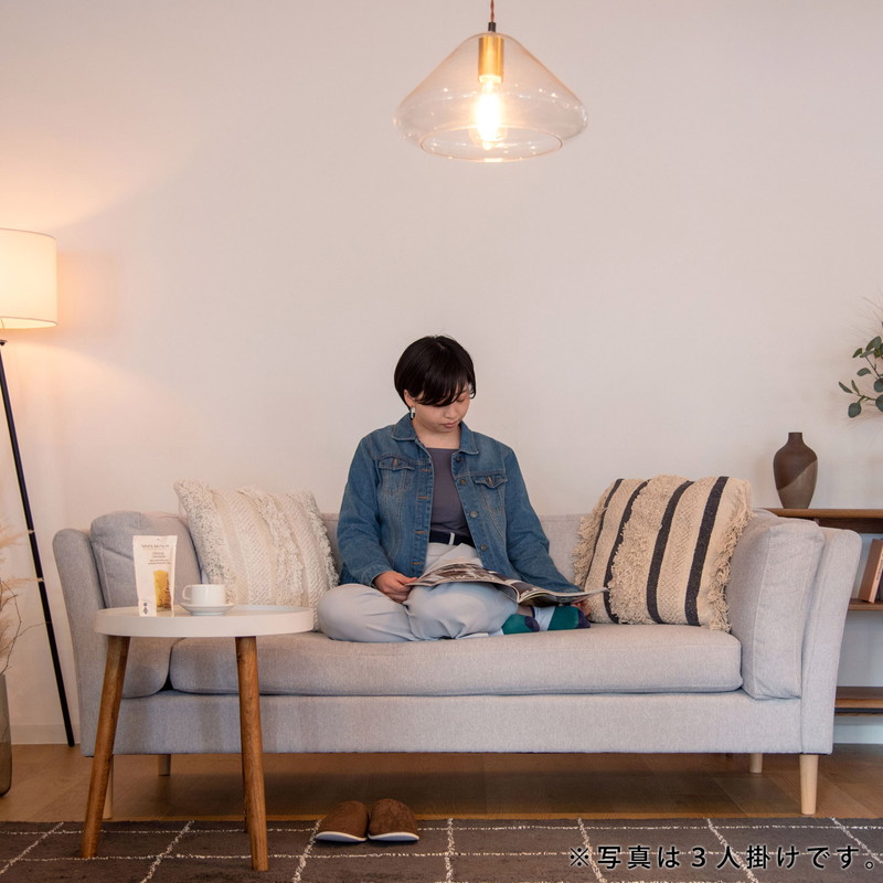 ソファ ファブリック×天然木 1P 3P フォーク【Folk】 [5]