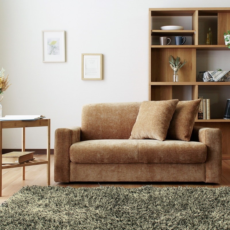 ソファ 2台セット/ コンパクトソファ デイジーファブリック【DAISY-fabric】2人掛け×2台 [4]