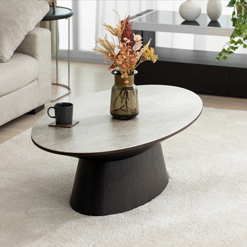 楕円形センターテーブル HBC-019CT-CERAMIC PIANE [2]