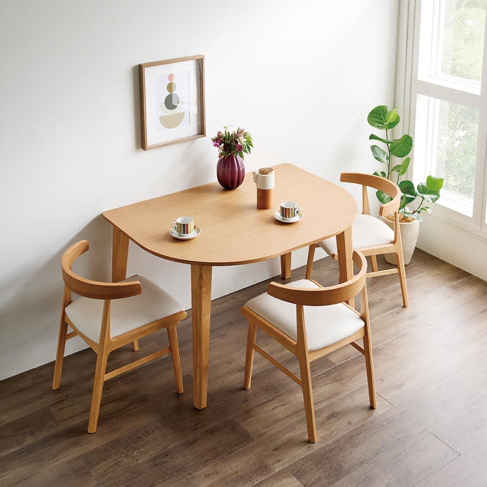 半円省スペースダイニングテーブル幅90cm