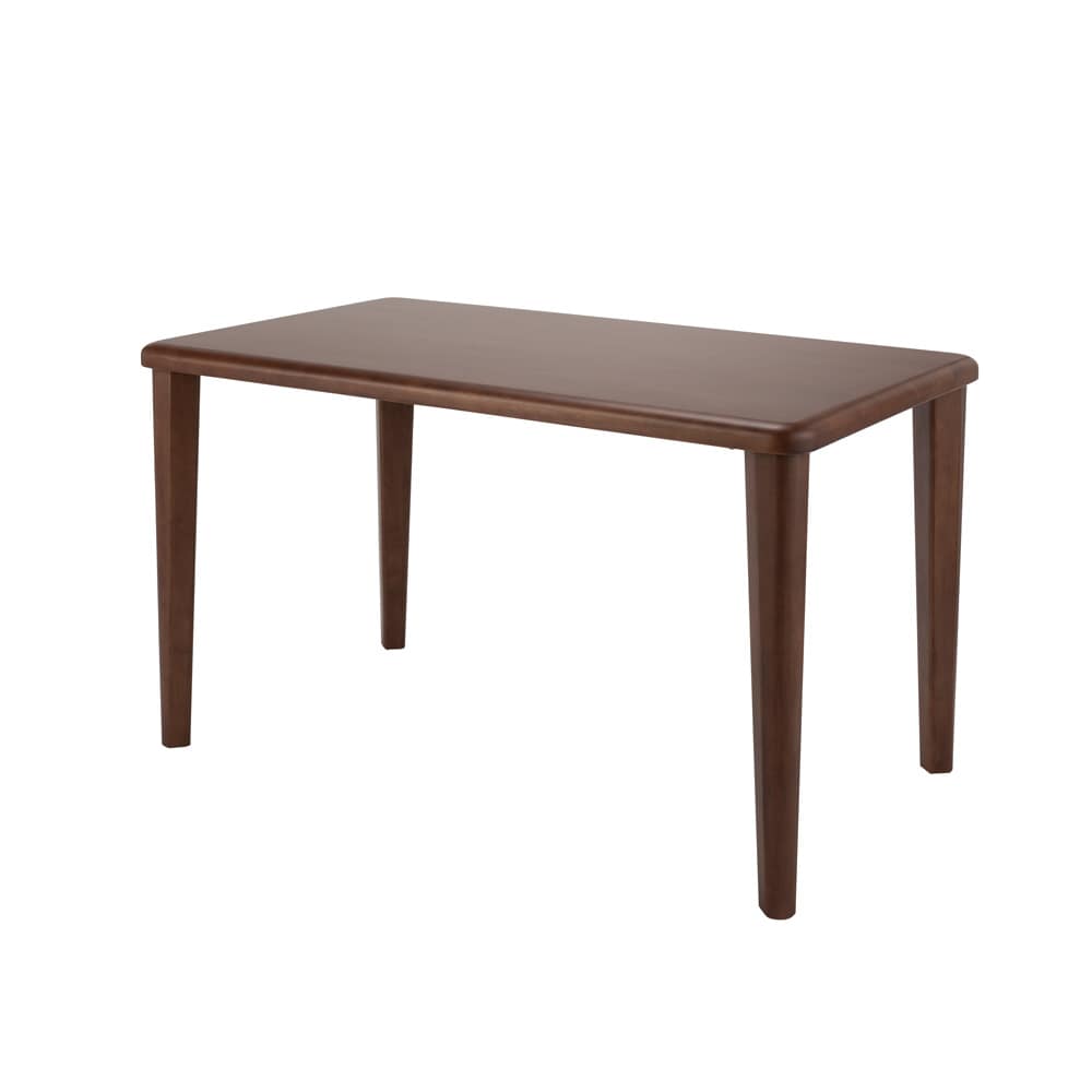 角丸優しいダイニングテーブル 4本脚 幅125奥行75cm