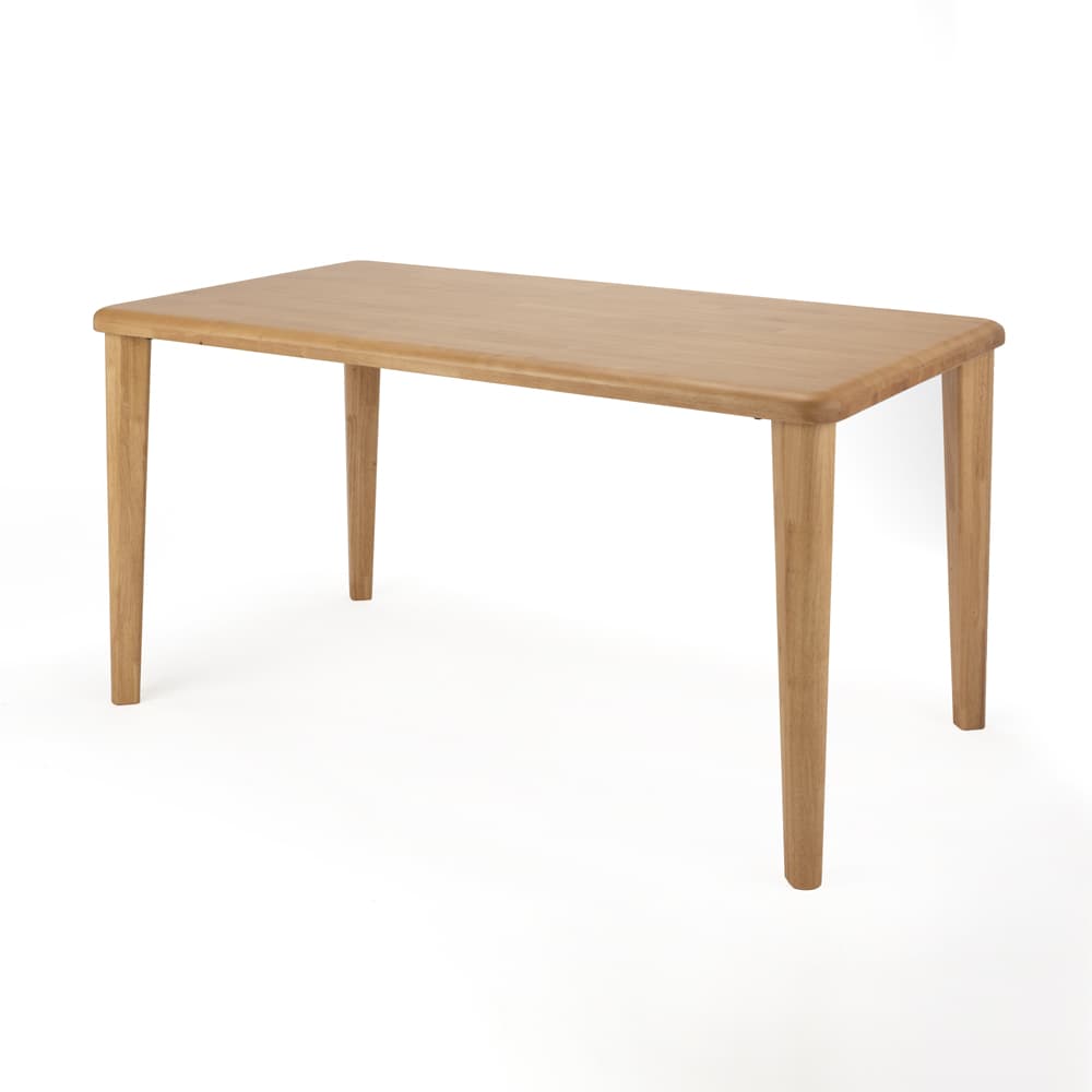 角丸優しいダイニングテーブル 4本脚 幅140奥行80cm