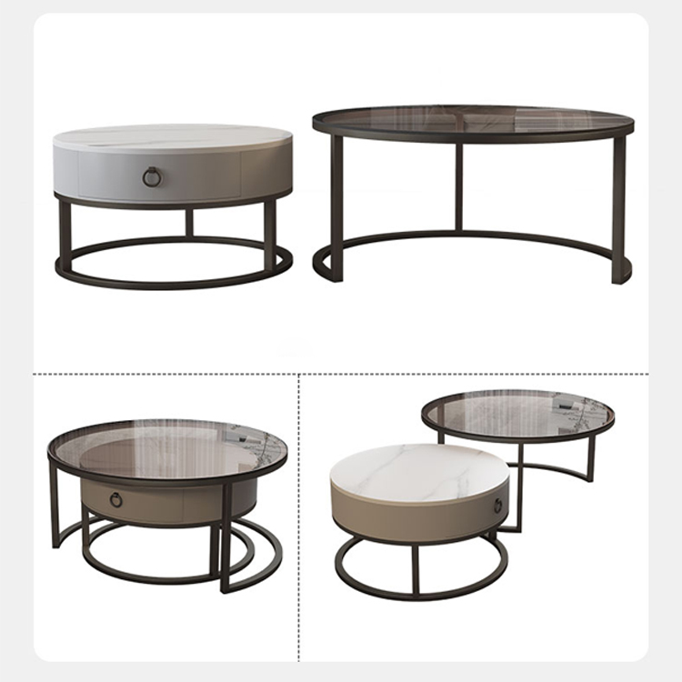 ローテーブル コーヒーテーブル 2個セット セラミック天板 おしゃれ fel-1962 [5]