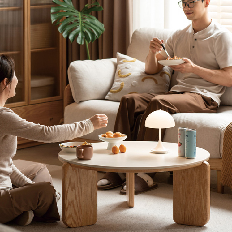 センターテーブル  ローテーブル 2個セット セラミック天板 天然木  ブラウン おしゃれ H101J04 [5]