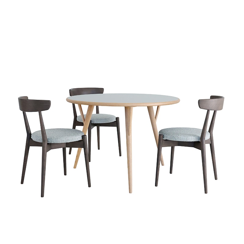 ダイニング4点セット FIKA テーブル TJT1010-K-MG ONC/MG + チェア TJC442R SGR エディ01W【大型商品配送】※納期4週間～　 [2]