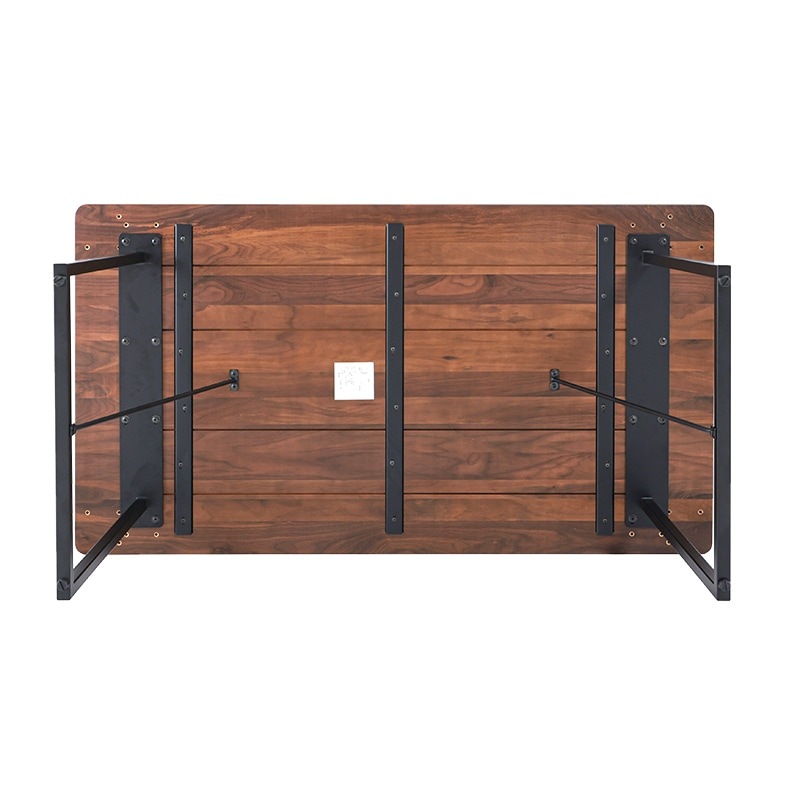 ダイニングテーブル（if NEST）SAMANTHA NEO2 135～180TOP WN+アイアンSQ BK※4サイズ有【大型商品配送】 [3]