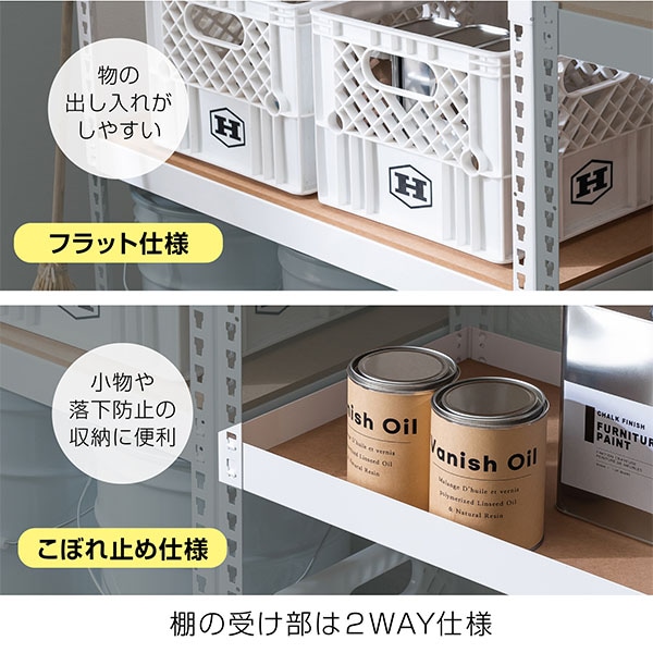 メタル＆ウッドラック シェルフ 棚付き 4段 幅61MK-KT24N WH ドリームウェア
										
											【会員登録でクーポンGET】 [3]