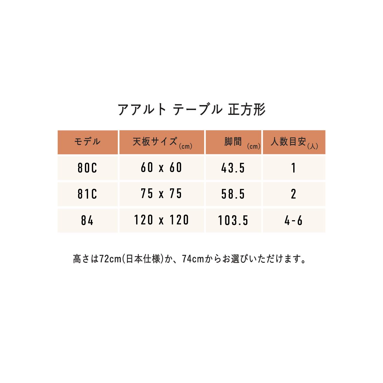 テーブル 81C / ホワイト ラミネート / W75xD75cm / 2人掛けテーブル / 正方形 / アアルト テーブル / L - レッグ / アルヴァ・アアルト / Table 81C / white laminate / Artek（アルテック）/ テーブル / デスク / 正規販売店 [4]